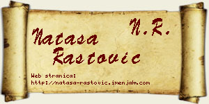Nataša Rastović vizit kartica